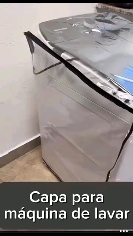 #CapaMaquinaLavar #CapaImpermeavel #CapaTransparente #ProtecaoLavadora #CapaUniversal #AcessorioLavanderia Capa Impermeável Transparente para Máquina