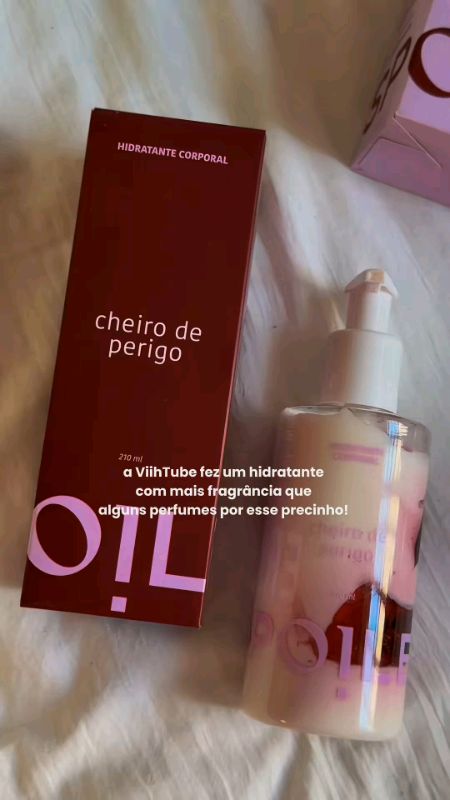 Spoiler Creme Hidratante Cheiro de Perigo ✨ Hidratação com fragrância marcante 💖 pele macia e perfumada o dia todo #lojinhadajhuly #Viitube #spoiler
