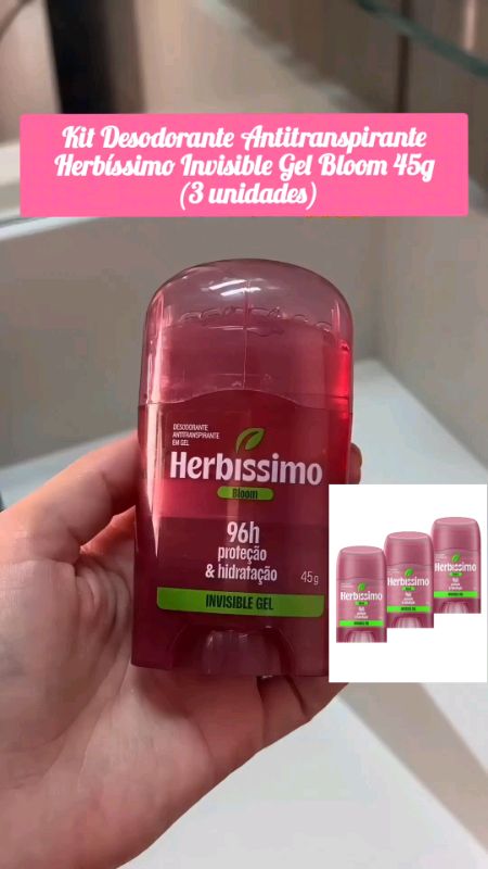 Kit Desodorante Herbíssimo Invisible Gel Bloom#Herbíssimo #Desodorante #DesodoranteHerbíssimo #DesodoranteInvisibleGel #Desodorantegel #InvisibleGel