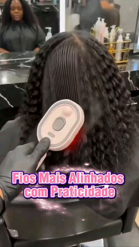 Escova Elétrica a Vapor 3 em 1 Recarregável | Desembaraça, Modela e Auxilia no Alinhamento dos Fios #escovaeletric #escovamodeladora #escova #mult