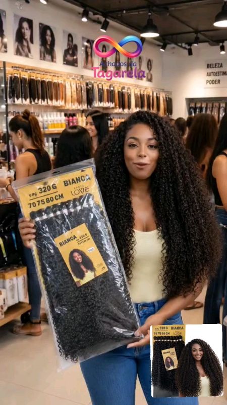 Cabelo Cacheado Bianca 70 75 80CM  320g 9 Telas outras cores #peruca #megahair  #cabelocacheado #tranças  #cabeloorganico #cabelo #cacheado