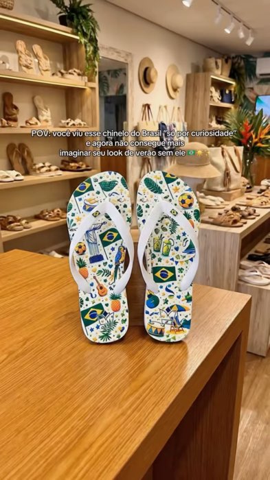 🔥Chinelo com estampas bem brasileiras, aproveite o precinho!  #chinelo #copadomundo #vaibrasil #verao