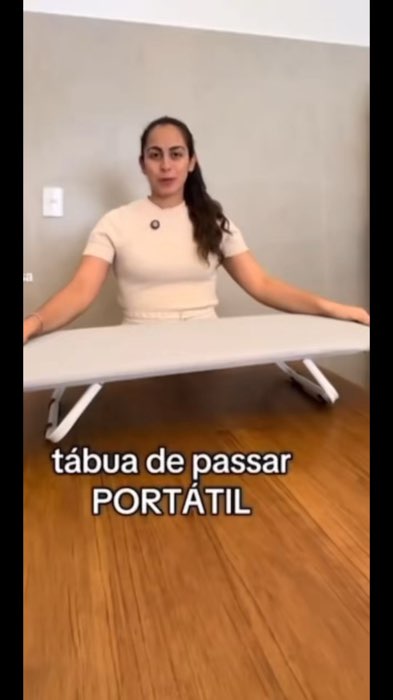 Tábua de passar roupa portátil dobrável com regulagem #casa #organizacao #tabua #lavanderia