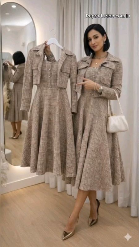 Conjunto feminino Elegante Blazer saia Tecido macio #conjuntofeminino #modestia #look