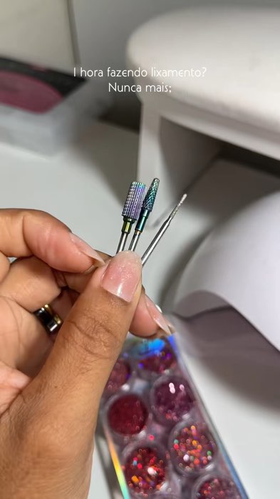 Kit 3 brocas para unhas mail designer #unhas #naildesigner #alongamentounhas #lixa