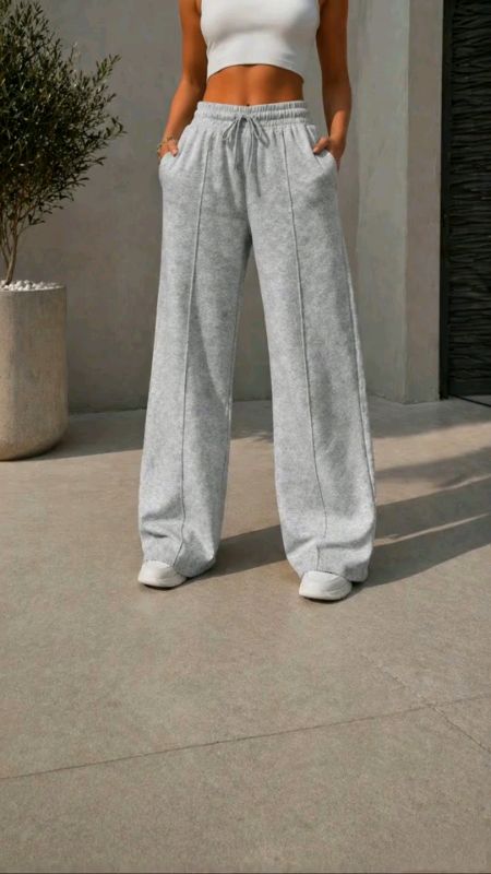 Calça pantalona moletom. #calçapantalona #calçademoletom #calça