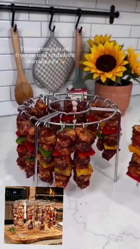 espeto churrasco para Air fryer #airfryer #churrasco #churrasqueira
