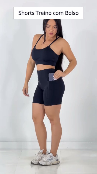 ✨ Shorts para Treino com bolso ✨ #mulher #treino #academia #shorts #fitness #maromba #Running #corrida