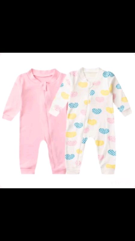 Kit 2Macacão bebê sem pé com zíper frontal menino e menina #MamãeDePrimeiraViagem #bebê #maternidade