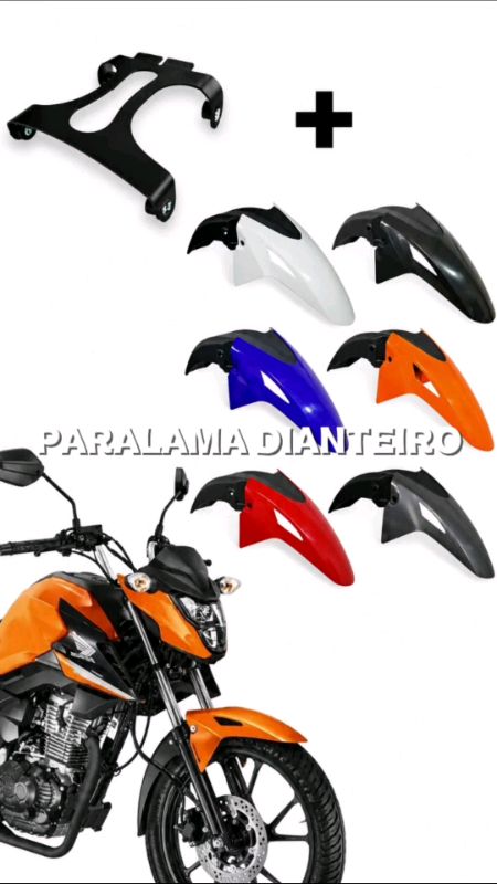 Paralama CG 160 Dianteiro A B Modelo 2025 #paralama #moto #pecasdemoto #mecanica #acessorios #homem #fy #viral #ShopeeVideo #shopee