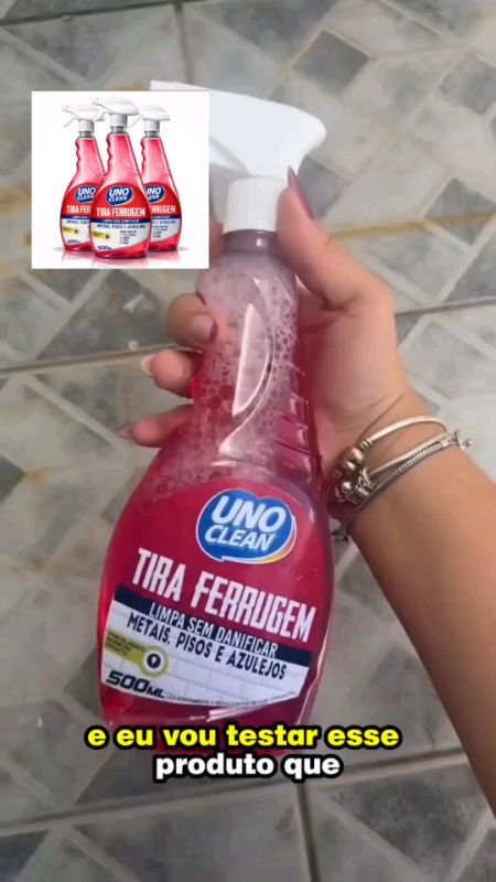 Tira Ferrugem Spray Uno Clean (500ml)#limpeza#limpezaprofunda #LimpezaPrática #viral#top #publi
