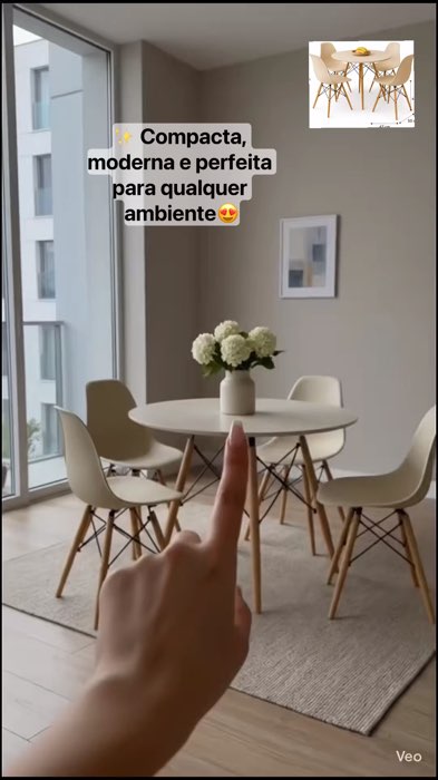 Adicione no carrinho👆🏻 Mesa Redonda com 4 Cadeiras Estilo Eiffel #mesa #mesaeiffel #mesaredonda #mesa4cadeiras #promo