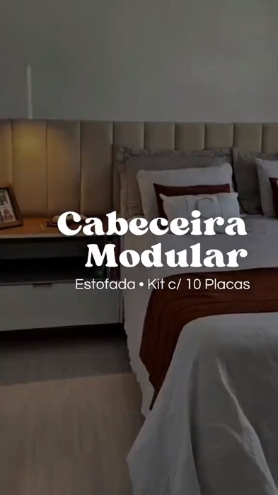 Kit  Placas de Cabeceira Modular Estofada  40x20cm Cama Solteiro Casal Queen King Envio24H #solteiro #casal #estofada #cabeceira