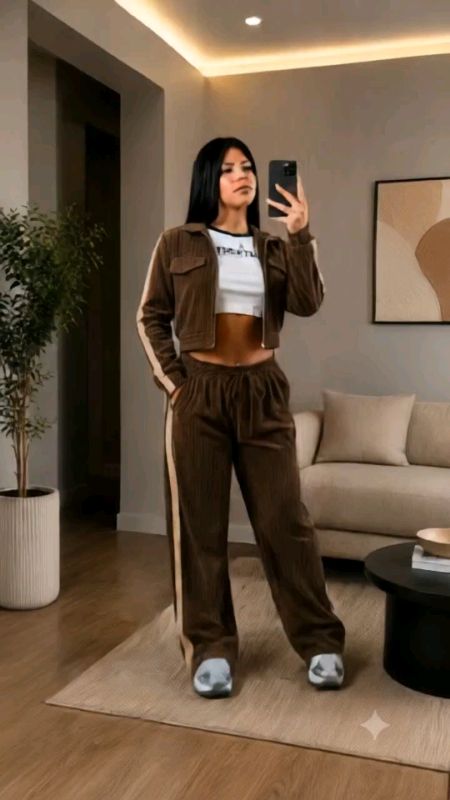 Conjunto Feminino Veludo Cotelê Calça e Jaqueta Casual #lookfeminino #inverno #feminino #conjunto #conjuntoconfortavel #videodeia