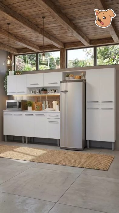 Muito espaço para organizar tudo com praticidade. 🥰 #publicidade #cozinha #organizacao #moveis #casa #armariodecozinha