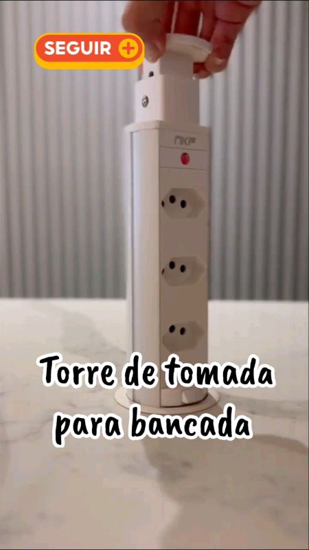 Torre de tomada para bancada #cozinha #torre #tomada #plug #multi