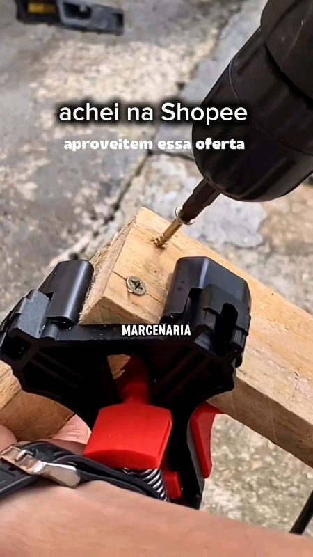 Ideal pra gavetas, caixas e cantos! Com o grampo angular, seus projetos ganham qualidade! #apertoangular #marcenaria #façavocêmesmo #kitprofissional