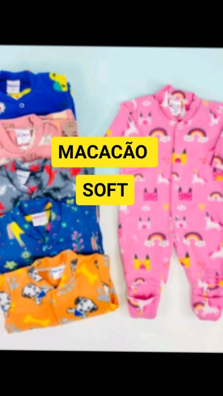 Kit 3 macacão soft quentinho #macacao #soft #bebe #quentinho