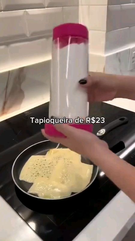 Tapioqueira Peneira Polvilhador - Armazena Tapioca Beiju Tapioca Farinha Cozinha Utensilio #tapioqueira #tapioca #peneira #polvilhador