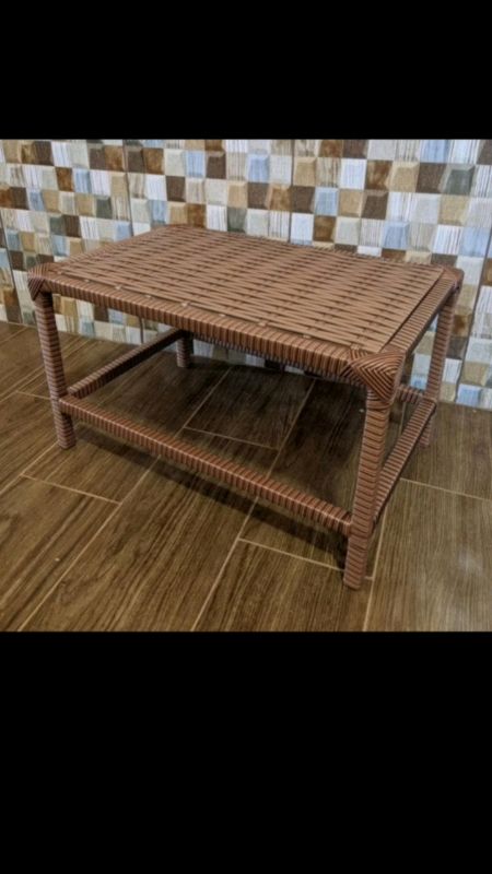 Mesa de centro em fibra sintético retangular #mesa #fibra #retangular