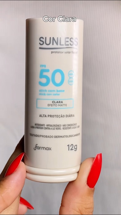 Sunless Stick Protetor Solar com Base – FPS 50, Efeito Matte em Bastão #acheinashopee  #ProtetorSolarFacial #SunlessStick #ProtetorComBase #FPS50