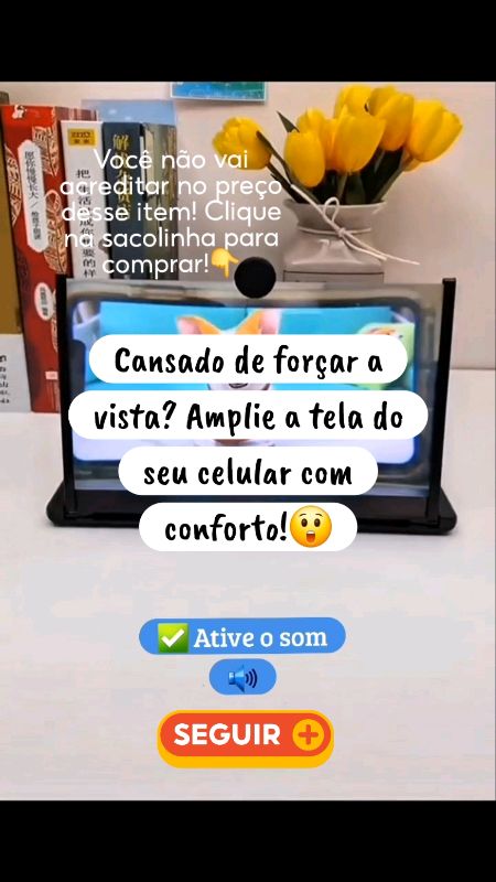 Adicione na Sacolinha👆 Amplificador De Imagem Da Tela Do Celular Lupa 3D Promoção#shopee #viral #promo #achei #ofertinhas #uau #amplificador #tela #a