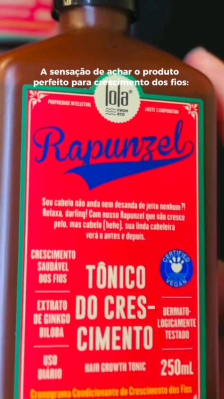 Rapunzel Tônico de Crescimento Lola Cosméticos #tonicorapunzel #tonicolola #tonicodecrescimento