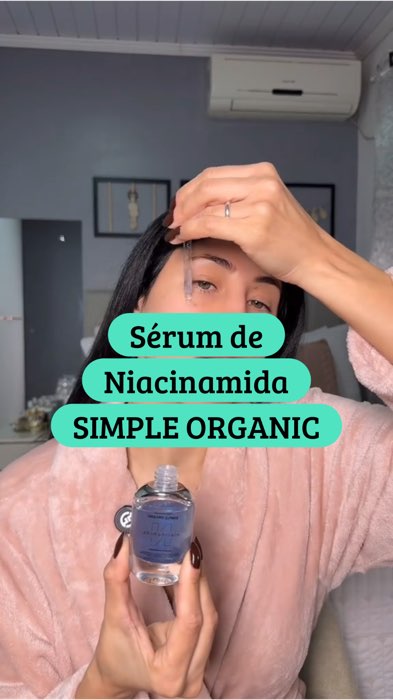 SÉRUM FACIAL DE NIACINAMIDA DA SIMPLE ORGANIC atua como antioxidante, rejuvenescimento da pele e clareador #niacinamida #Simple #SimpleOrganic #pele