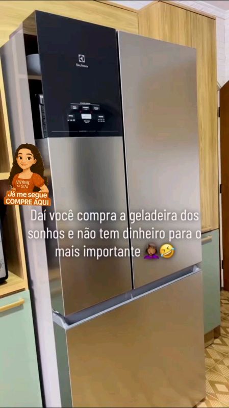 #GELADEIRADOSSONHOS #cozinha #geladeira #casa #presente #vitrinedagiza