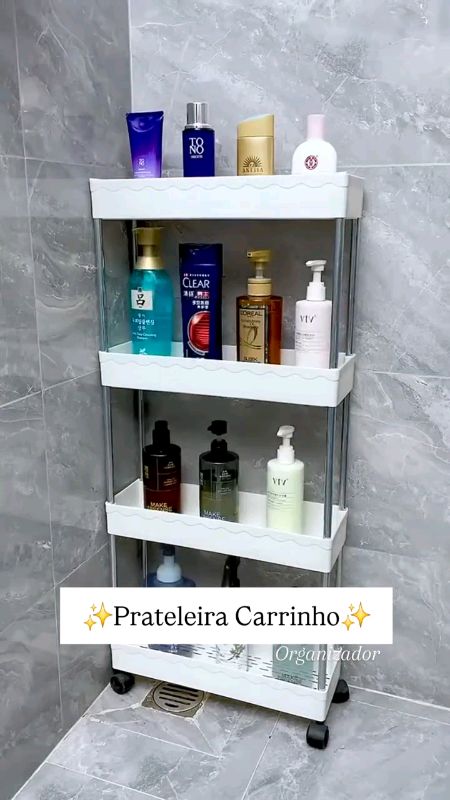 Carrinho Organizador Multiuso #carrinhomultiuso #carrinhoorganizador #movelmultiuso #prateleiracomrodinha