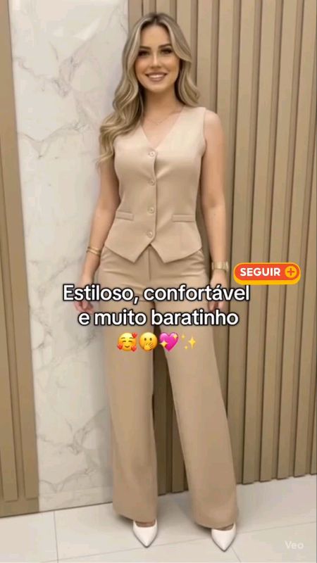 compre aqui 👆 🔝 ✨ 💖 ✨ #conjuntofeminino #coleteecalça #alfaiatariaelegante #tendência #Modafeminina  #looksfeminino #moda #prêmio