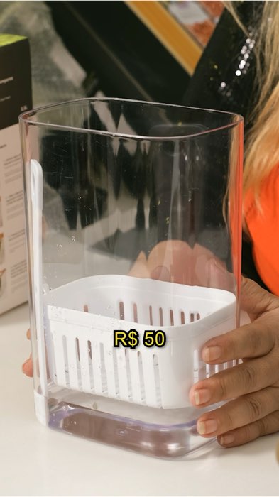 Esse pote vai deixar sua geladeira organizada! #shopee #brino
