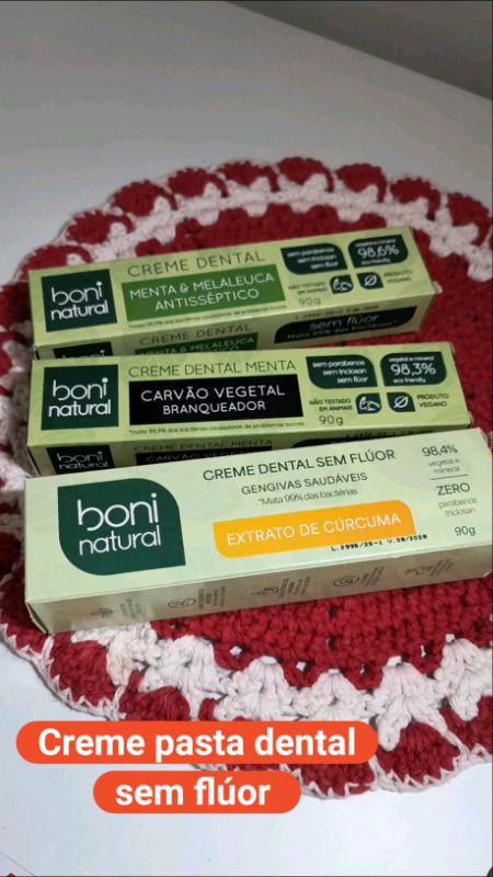 Creme pasta dental sem flúor #pastadental #cremedental #semfluor