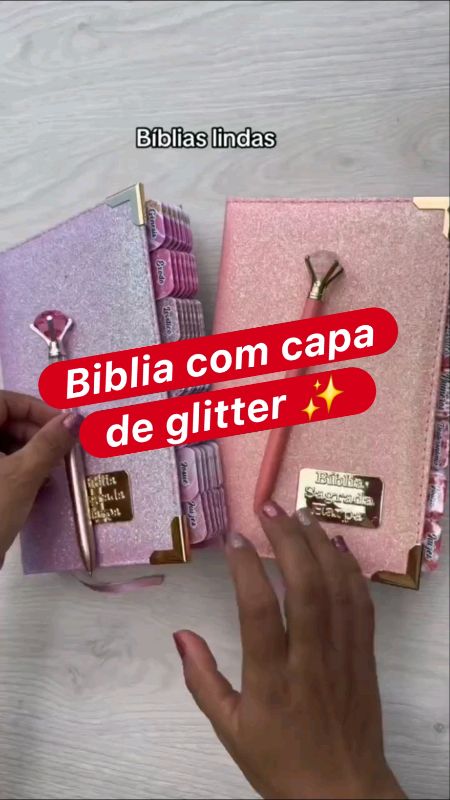 bíblia com capa de glitter...#biblia #glitter