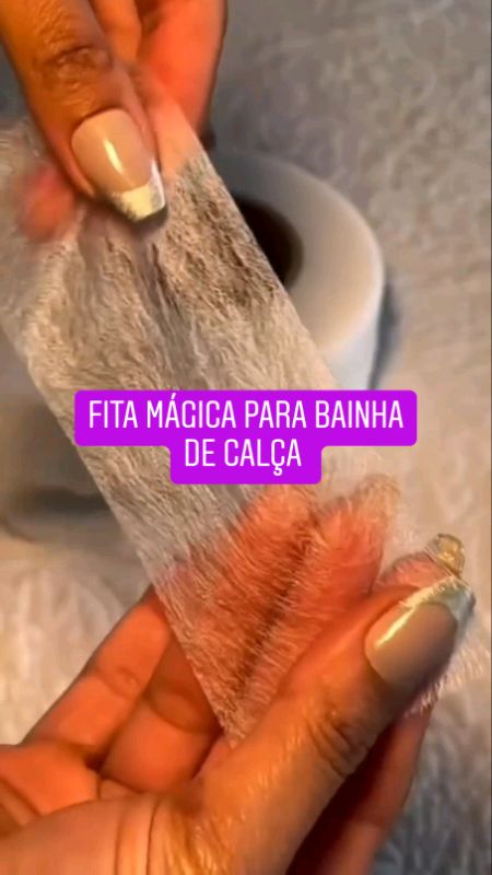 Fita Para Barra Bainha de Calça Mágica Instantânea #fitabarradecalca #fitamagicabainha #fitabainhadecalça #achadinhos
