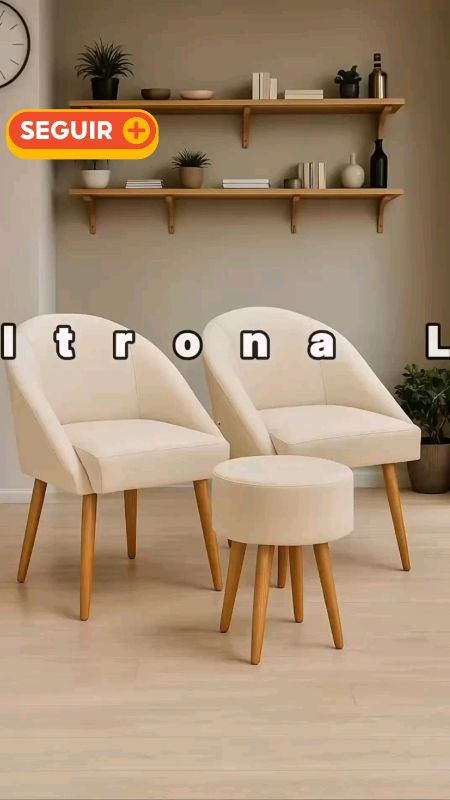 Kit 2 cadeiras Lua decorativas luxo#decoração#estilo#casa#sofisticação#conforto