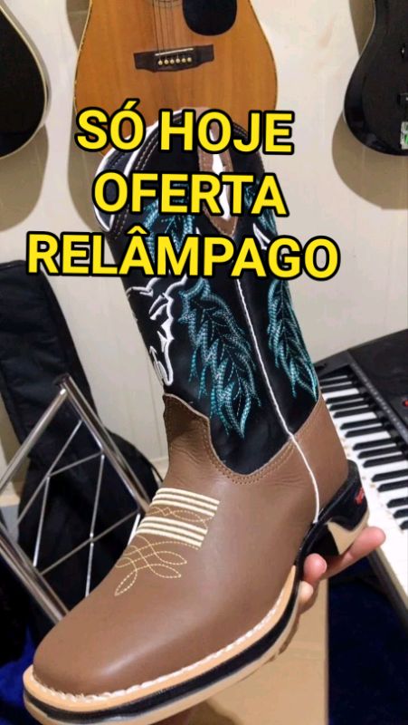 BOTA MASCULINA CANO LONGO TEXANA#BotaMasculina #BotaTexana #BotaDeCouro #botina #viral #oferta #cupom