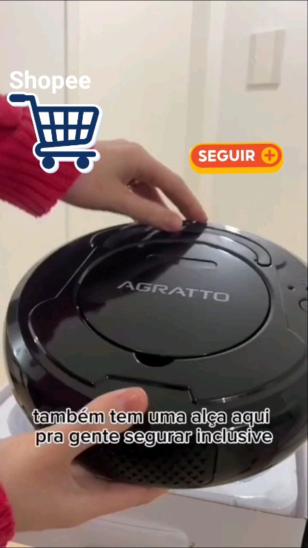 Robô Aspirador de Pó 3 em 1 Bivolt Agratto. #RoboAspiradorAgratto #Aspirador3em1 #LimpezaAutomática #CasaSempreLimpa #TecnologiaBivolt #AgrattoSmart