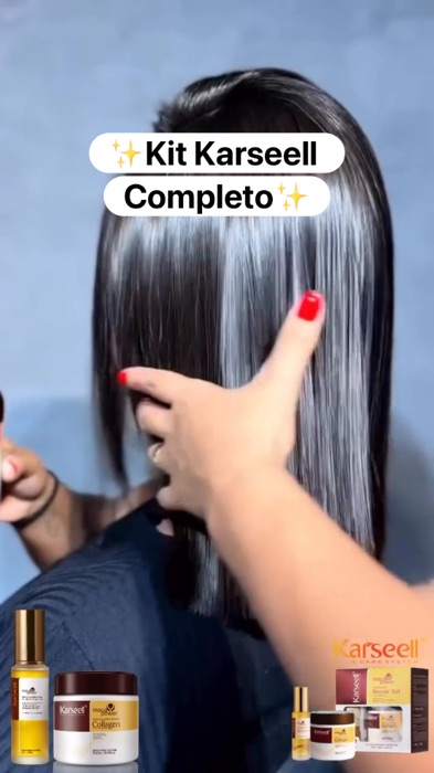 Kit Completo Karseell Máscara 500 g + condicionador 1L + Shampoo 1L + Óleo karseell P 50ml #kitkarseell #karseell #kitcompletokarseell #linhakarseell