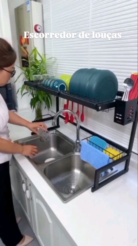 Escorredor de louças #cozinha #pia #loucas #organizador #vasilha
