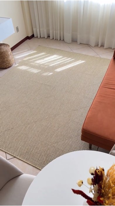 ￼Tapete Sisal 200x250 para Sala Consultório Clínica Sem Pelo #tapetesisal #tapete #tapetesala #sisal #TapeteChique
