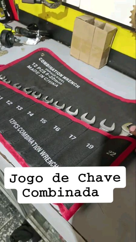Jogo de chave combinada.#chave #jogodechave #kit #kitdechave #mecanico #ferramenta #chavedeboca #oficina