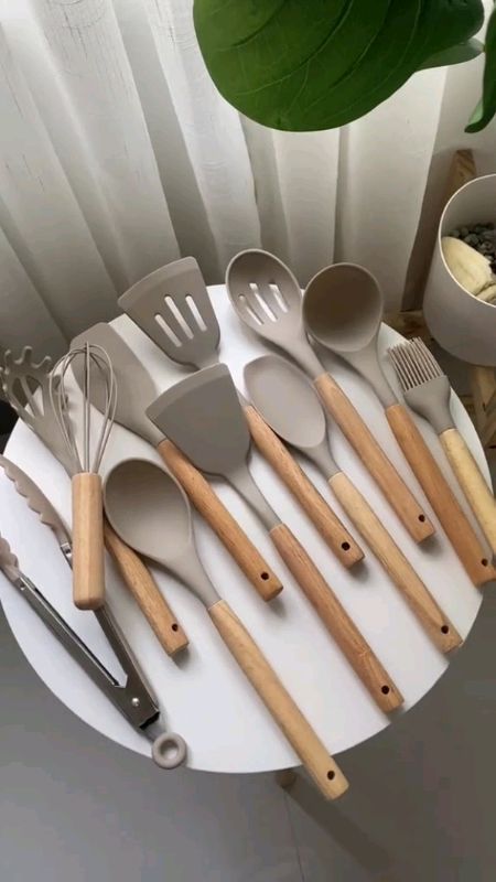 Utensílios de Silicone que não riscam suas panelas! 🚫#shopeebr #kitcozinha #utensiliosdesilicone #cozinhapratica #oferta