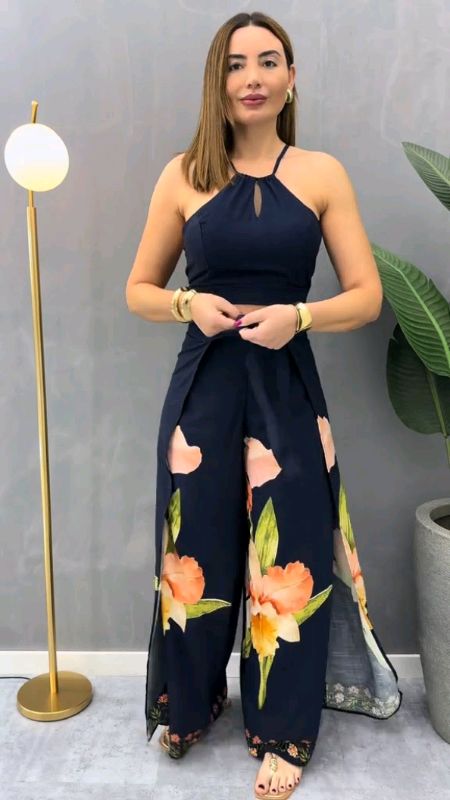 Conjunto Calça envelope forrada e cropped com bojo #moda #modafeminina #calçaenvelope #cropped #conjunto