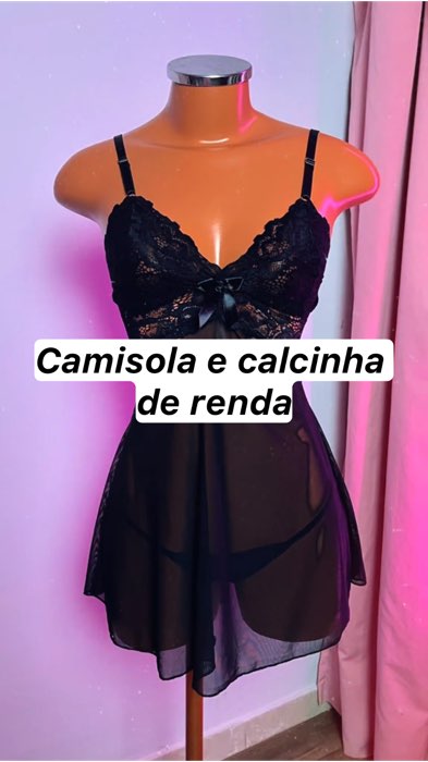 #camisola #calcinha #tule #renda #pijama
