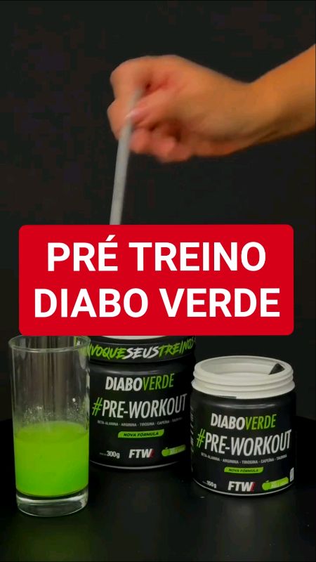 #pretreino #diaboverde #FTW #preworkout #invoqueseustreinos #DiversosSabores #academia #treino