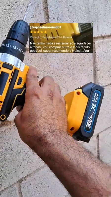 Parafusadeira #parafusadeiraeletrica #36V #2baterias #profissional #semfio #recarregavel #maleta #acessorios #completo #furadeira #deImpacto #25pecas