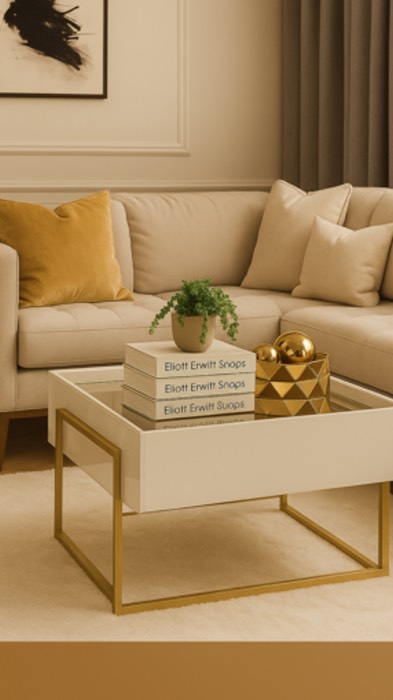 Mesa de Centro Suri Off White ✨ transforma qualquer sala comum em um cenário de revista 😍 moderna, elegante e irresistível! #MesaDeCentro #SalaChique
