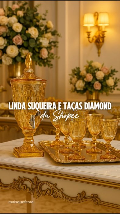 ￼✨Em oferta✨Suqueira de Vidro Taças Âmbar Design Diamante OU Taça e Suqueira Avulso #suqueiradevidro #taçasambar #taçasdiamante #SuqueiraDiamond
