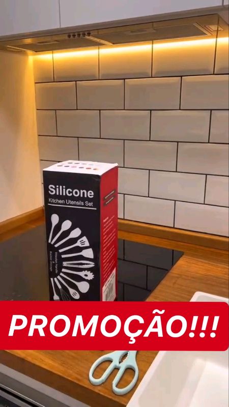 KIT utensílios de cozinha 12 peças silicone #utensiliosdecozinha #cozinha #paramim #meular #minhacasa #kit